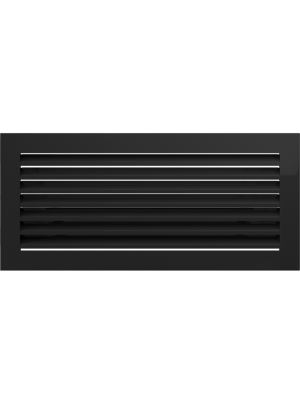 Вентиляційна решітка Kratki 17х37 см FRESH чорна