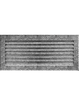 Вентиляційна решітка Kratki 17х37 см FRESH чорно-срібна