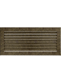 Вентиляційна решітка Kratki 17х37 см FRESH чорно-золота