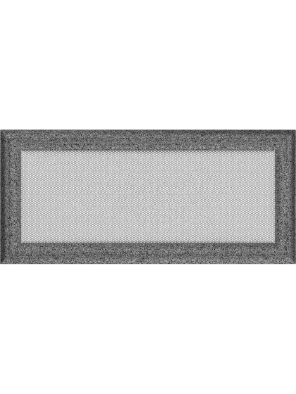 Вентиляційна решітка Kratki 17x37 см OSKAR чорно-срібна