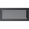 Вентиляційна решітка Kratki 17x37 см OSKAR графітова з жалюзями Вентиляційна решітка Kratki 17x37 см OSKAR графітова з жалюзями