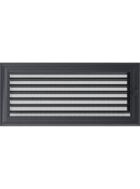 Вентиляційна решітка Kratki 17х37 см OSKAR графітова з жалюзями