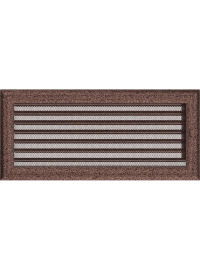 Вентиляційна решітка Kratki 17х37 см OSKAR мідна фарбована з жалюзями