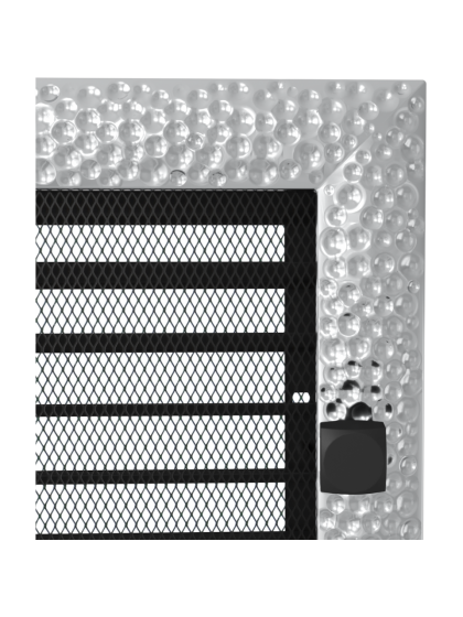 Вентиляційна решітка Kratki 17x37 см VENUS нікельована з жалюзями Вентиляційна решітка Kratki 17x37 см VENUS нікельована з жалюзями