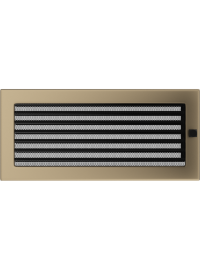 Вентиляційна решітка Kratki 17х37 см золото гальванічне з жалюзями