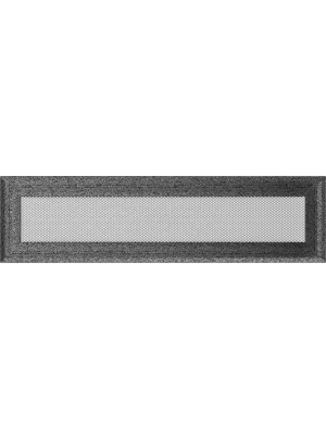 Вентиляційна решітка Kratki 11х42 см OSKAR чорно-срібна