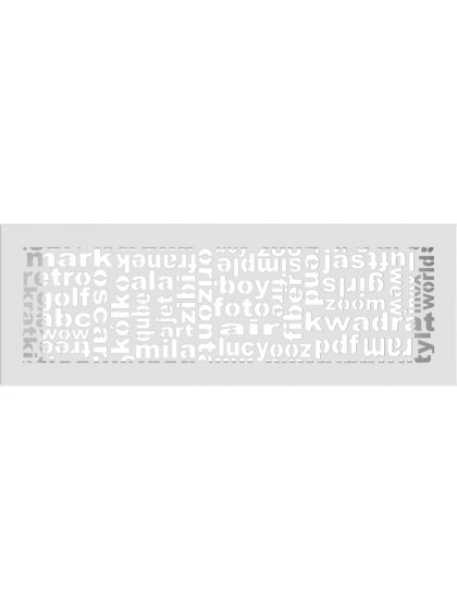 Вентиляційна решітка Kratki 17x49 см ABC біла