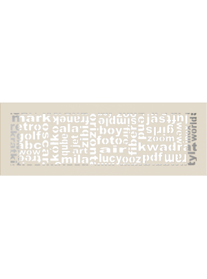 Вентиляційна решітка Kratki 17х49 см ABC кремова