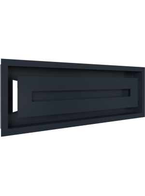 Вентиляційна решітка Kratki 17х49 см WIND графітова