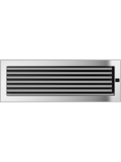 Вентиляційна решітка Kratki 17x49 см нікельована з жалюзями Вентиляційна решітка Kratki 17x49 см нікельована з жалюзями