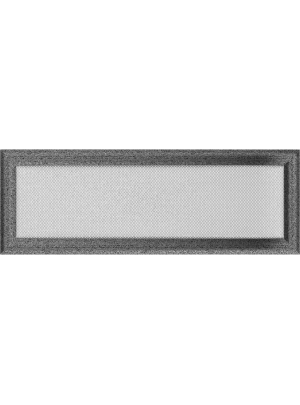 Вентиляційна решітка Kratki 17х49 см OSKAR чорно-срібна