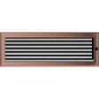 Вентиляційна решітка Kratki 17х49 см OSKAR мідна з жалюзями