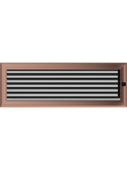 Вентиляційна решітка Kratki 17х49 см OSKAR мідна з жалюзями