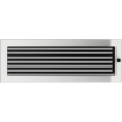 Вентиляційна решітка Kratki 17x49 см шліфована з жалюзями