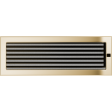 Вентиляційна решітка Kratki 17x49 см позолочена з жалюзями