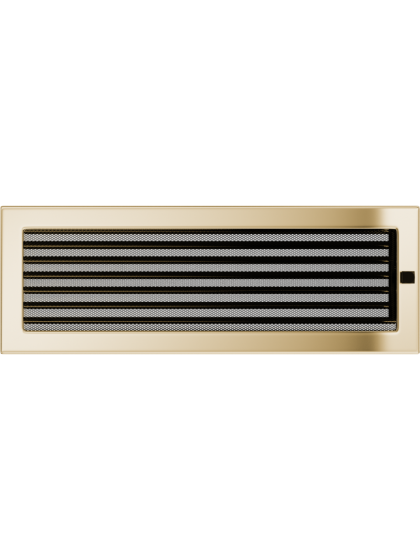 Вентиляційна решітка Kratki 17x49 см позолочена з жалюзями