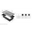 Вентиляційна решітка Kratki 9x20 см FLOOR шліфована
