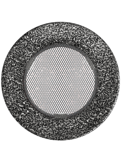 Вентиляційна решітка Kratki кругла чорно-срібна Ø 100