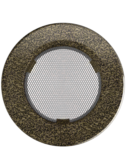 Вентиляційна решітка Kratki кругла чорно-золота Ø 100