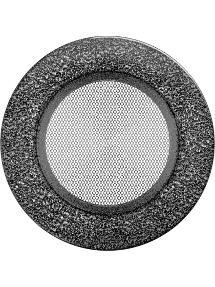 Вентиляційна решітка Kratki кругла чорно-срібна Ø 125