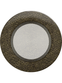 Вентиляційна решітка Kratki кругла чорно-золота Ø 125