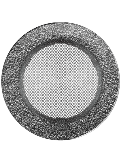 Вентиляційна решітка Kratki кругла чорно-срібна Ø 150