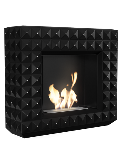 Біокамін Kratki EGZUL чорний з кристалами Swarovski матовий з сертифікатом TUV