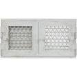 Вентиляційна решітка Kratki 17x17 см RETRO подвійна біла відкривна Вентиляційна решітка Kratki 17x17 см RETRO подвійна біла відкривна