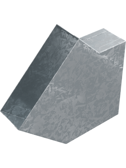 Коліно прямокутне горизонтальне 45°