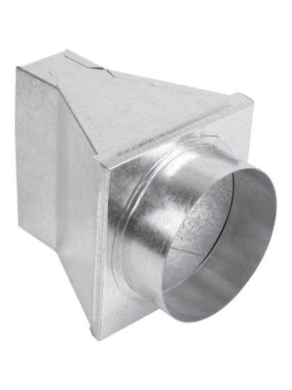 Перехідник канал-труба Ø 125 під кутом 180° Перехідник канал-труба Ø 125 під кутом 180°