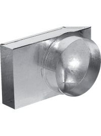 Перехідник канал-труба Ø 100 під кутом 90°