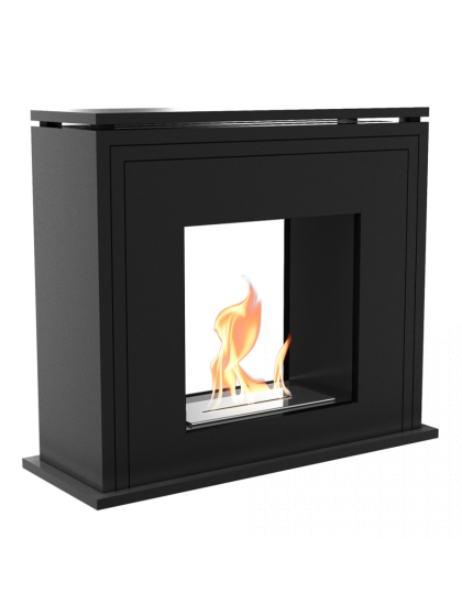 Двосторонній біокамін Kratki JUNE тунель чорний з сертифікатом TUV