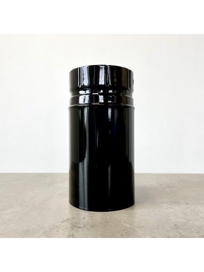 Труба порцеляно-емальована 25 см Ø130 глянцево-чорна