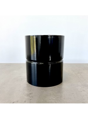 Муфта порцеляно-емальована "+/+" 150 мм Ø150 глянцево-чорна