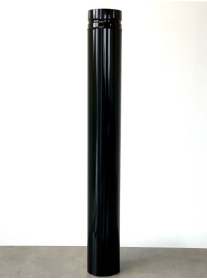 Труба порцеляно-емальована 100 см Ø120 глянцево-чорна