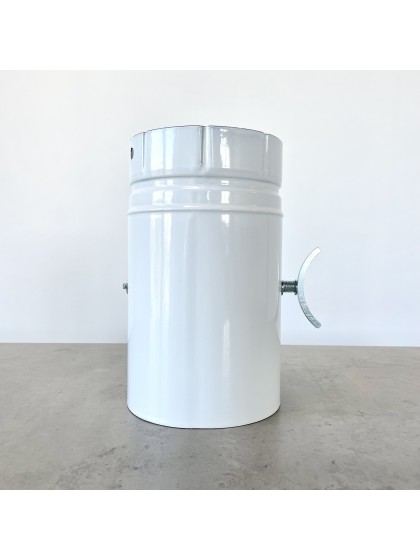 Труба порцеляно-емальована з шибером 25 см Ø150 біла