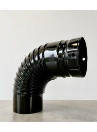 Коліно порцеляно-емальоване 90° Ø120 глянцево-чорне