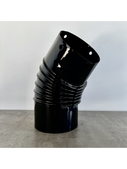 Коліно порцеляно-емальоване 45° Ø120 глянцево-чорне Classic