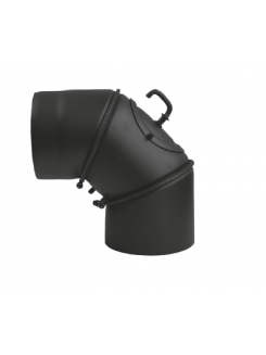 Коліно з шибером для димаря 90° (2 мм) Ø120