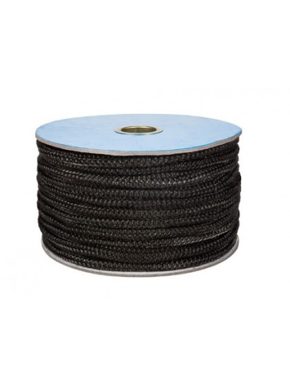Шнур вогнетривкий з скловолокна Ø 8 графіт 1 м