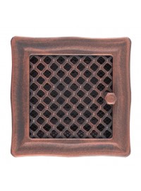 Вентиляційна решітка Parkanex Deco мідна патина 16х16 см з жалюзями