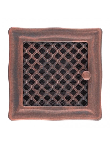 Вентиляційна решітка Parkanex Deco мідна патина 16х16 см з жалюзями Вентиляційна решітка Parkanex Deco мідна патина 16х16 см з жалюзями