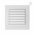 Вентиляційна решітка Kratki 17х17 см біла з жалюзями
