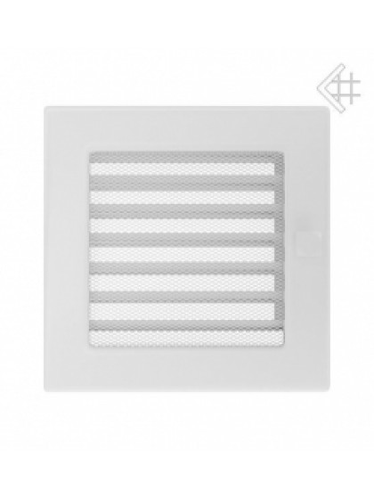 Вентиляційна решітка Kratki 17х17 см біла з жалюзями