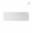 Вентиляційна решітка Kratki 17х49 см біла з жалюзями