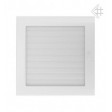 Вентиляційна решітка Kratki 22х22 см біла з жалюзями Вентиляційна решітка Kratki 22х22 см біла з жалюзями