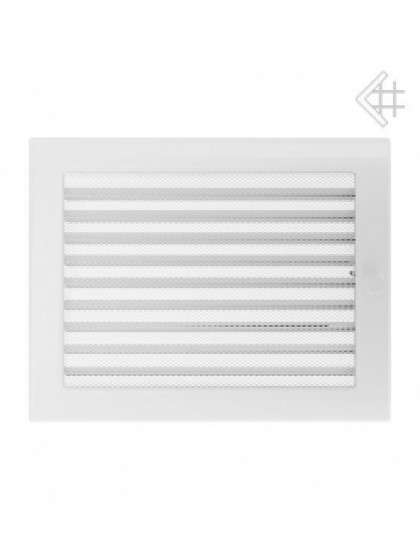 Вентиляційна решітка Kratki 22х30 см біла з жалюзями