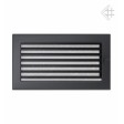 Вентиляційна решітка Kratki 17х30 см графітова з жалюзями