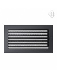 Вентиляційна решітка Kratki 17х30 см графітова з жалюзями