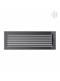 Вентиляційна решітка Kratki 17х49 см графітова з жалюзями